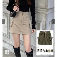 GRL インパン付きミリタリーミニスカート gm652