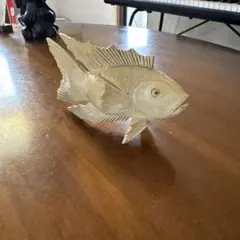 木製魚の彫刻 ウッドカービング　インドネシア