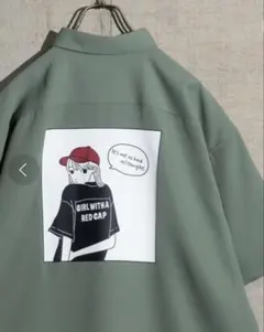 Red Cap Girl 半袖シャツ オリーブグリーン 元値4980円
