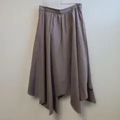 クリアインプレッション 変形 ロングワンピース L ベージュ系