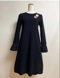 FOXEY フォクシー 長袖 ワンピース ブラック 38