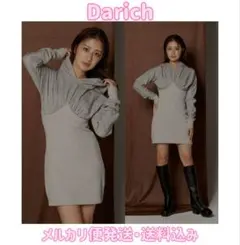 Darich ダーリッチ リブデザインスウェットワンピース スウェットワンピース