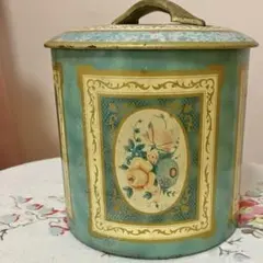 フランス アンティーク 可愛い ティン缶 ブリキ キャニスター rice缶 