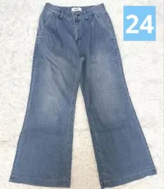 ◆未使用品◆ヘルシーデニム　ストレートワイドデニム　バギーデニム　24のサムネイル