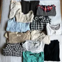 レディース服まとめ売り13点 シャツ ベスト カーディガン カジュアル トップス