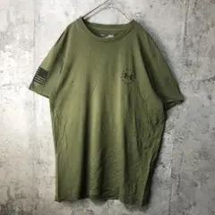 B1995古着　Tシャツ バックプリント　カーキ　90s Y2K
