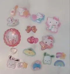 サンリオ　うるちゅるポップシール　コットンパフィーシール　おすそわけ