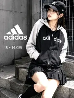 adidas ジップパーカー レディース S〜M相当 Y2K 韓国ストリートのサムネイル