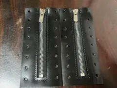 ブーツ　スニーカー　汎用　8ホール　ファスナーユニット㉝　ジップ仕様　改造パーツ