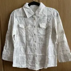 7部丈シャツ　M　きなり