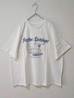 myke ミーカ ヴィンテージ風 レトロ プリント オーバーサイズ Tシャツ
