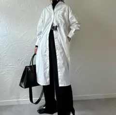 美品 O0u オーゼロユー 2024 ロング シャツワンピース ホワイト F