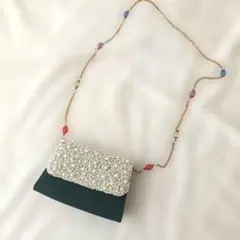 パールショルダーバッグ　クラッチバッグ　2way