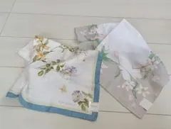 新品 NINA RICCI 大判ハンカチ シルク混 ブランド スカーフ 2枚のサムネイル