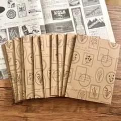 ハンドメイド クラフト 紙袋 12枚 フラワー ラッピング おすそ分け 02