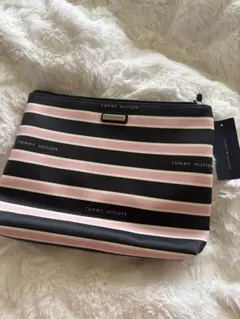 TOMMY HILFIGER クラッチバッグ ストライプ ポーチ