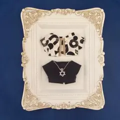 ぬい服10〜12㎝＊2枚セット＊モノトーン