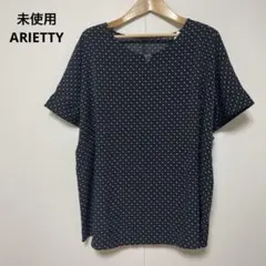 未使用 タグ付き ARIETTY 半袖ドット柄 シャツ 4L ゆったり