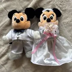 ミッキー&ミニー　ウエディングぬいぐるみ