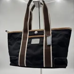 COACH コーチ ハンプトンズウィークエンドトートバッグ ブラック ナイロン