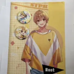 すとぷり るぅとくん 缶バッチ2点、クリアファイル1点セット