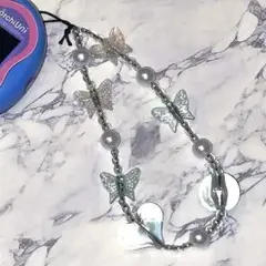 ミディアムストラップシリーズ① ✨blue×butterfly✨うるちゅる
