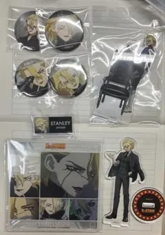 Dr.STONE スタンリー 缶バッジ カード DMMスクラッチアクリルスタンド