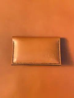 【ハンドメイド】姫路レザー本革名刺&カードケース (ホヌ) 刻印