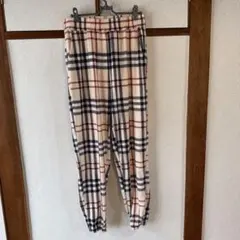 チェック柄 ベージュ ジョガーパンツ　ルームウェア　部屋着
