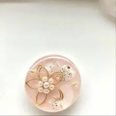レジン　ヘアゴム　花と紫陽花　桜ピンク◡̈♥︎