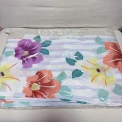浴衣 単品 花柄 ストライプ