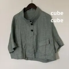 cube cube シャツ　トップス　グリーン　サイズ38 レディースのサムネイル