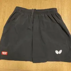 卓球ゲームパンツ　ショーツ バタフライ ブラック Мサイズ