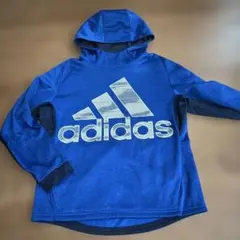 ☆美品☆★adidas★【パーカー】150㎝　フード付き　ブルーのサムネイル