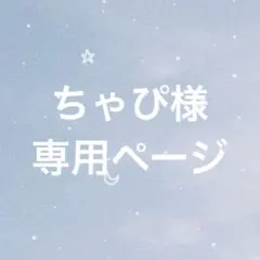 ちゃぴ様専用ページ