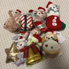 ダッフィー　クリスマス　ぬいぐるみバッジ　6点セット