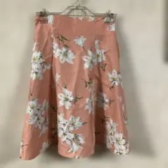 花柄 フレアスカート ピンクのサムネイル
