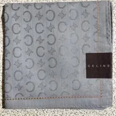 CELINE　セリーヌ　ハンカチ　Cマカダム　グレー系　約49cm