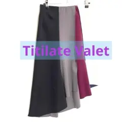 Titilate Valet ストレッチ素材 アシンメトリースカート