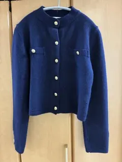 H&M ネイビー カーディガン XS