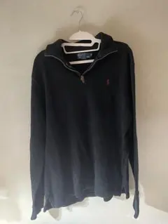 Polo by Ralph Lauren M ブラック レッド ハーフジップ