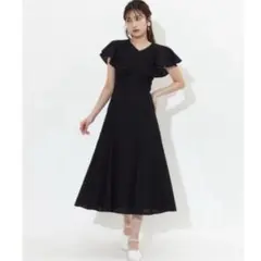 SWINGLE 千鳥格子柄 フリル ロングワンピース - メルカリ