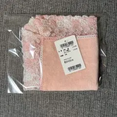 【新品未使用】近沢レース タオルハンカチ 桜便り ピーチ