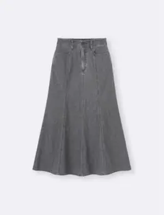 【新品】GUライトデニムフレアマキシスカート