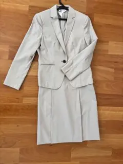 ベージュ ストライプ柄 スーツ3点セット