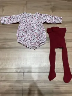 【美品】H&M ロンパース　タイツ　セット　クリスマス　ベビー　女の子
