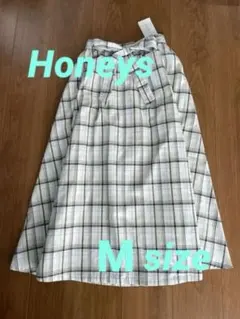 【未使用】Honeys ハニーズ チェックスカート フレアスカート 膝下 Ｍ