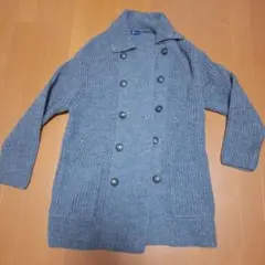 美品！ROPE グレー ダブルブレストニットコート