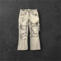 y2k グランジ　archive ダメージデニム　ホワイト