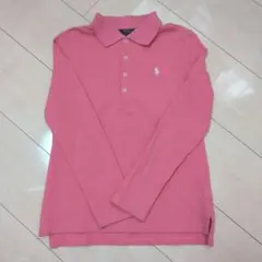 Polo Ralph Lauren ピンク 長袖ポロシャツ M(8-10)